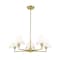 Z-Lite Leila Chandelier, 5-Light, 34 In.W x 10.75 In.H, Luxe Gold/White Linen 744-34R-LG - alternate 5